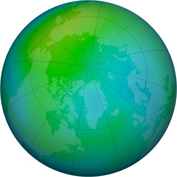 Arctic ozone map for 2006-10